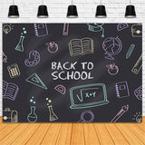 Back to School Study Tools Chalkboard Backdrop BRP7-48