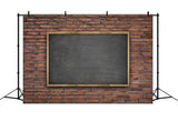 Back to School Chalkboard Brick Wall Backdrop BRP7-15