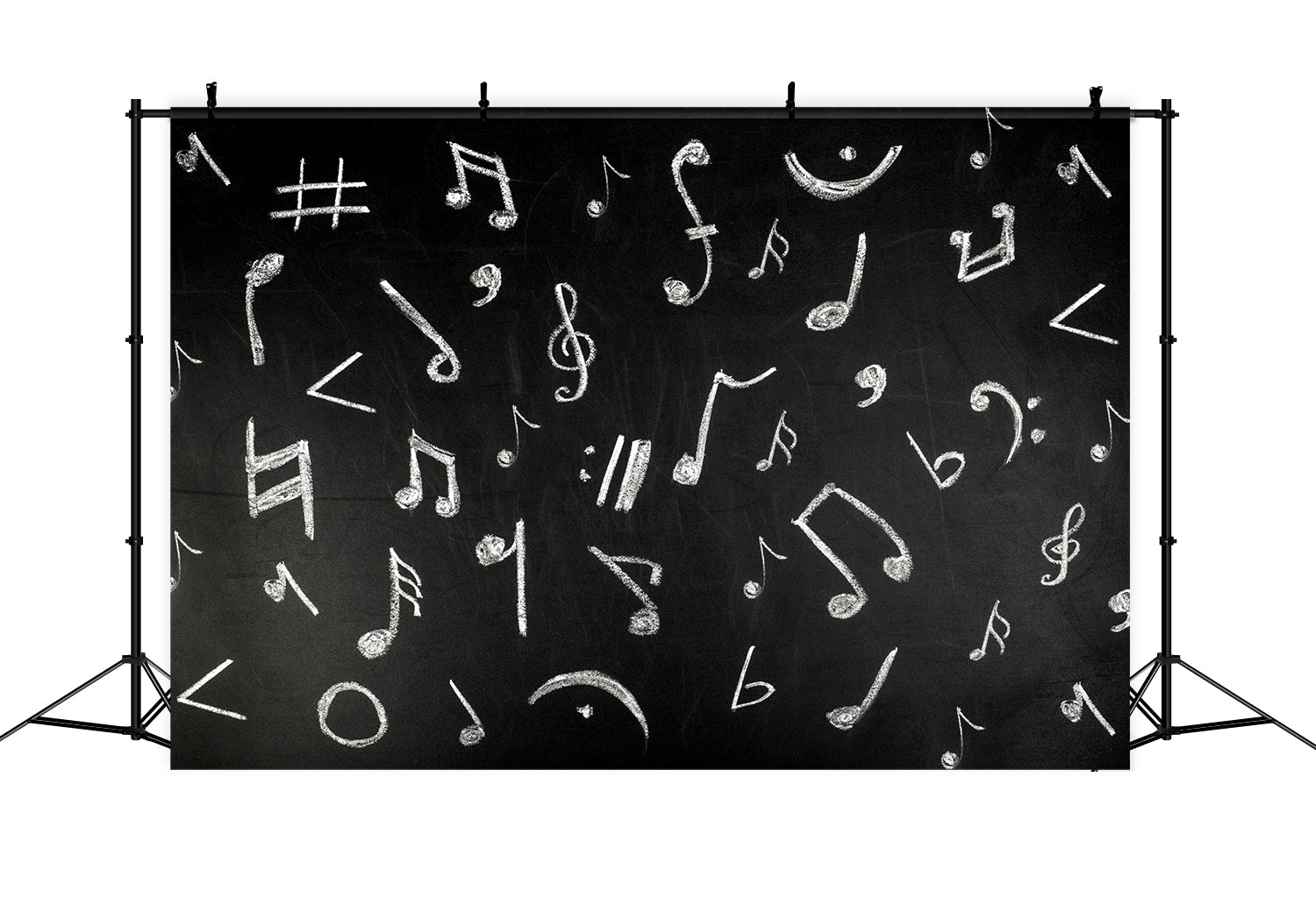 Back to School Musical Notes Chalkboard Backdrop BRP7-34