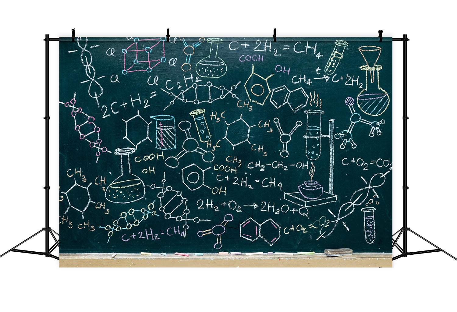 Back to School Chemical Formula Blackboard Backdrop BRP7-31