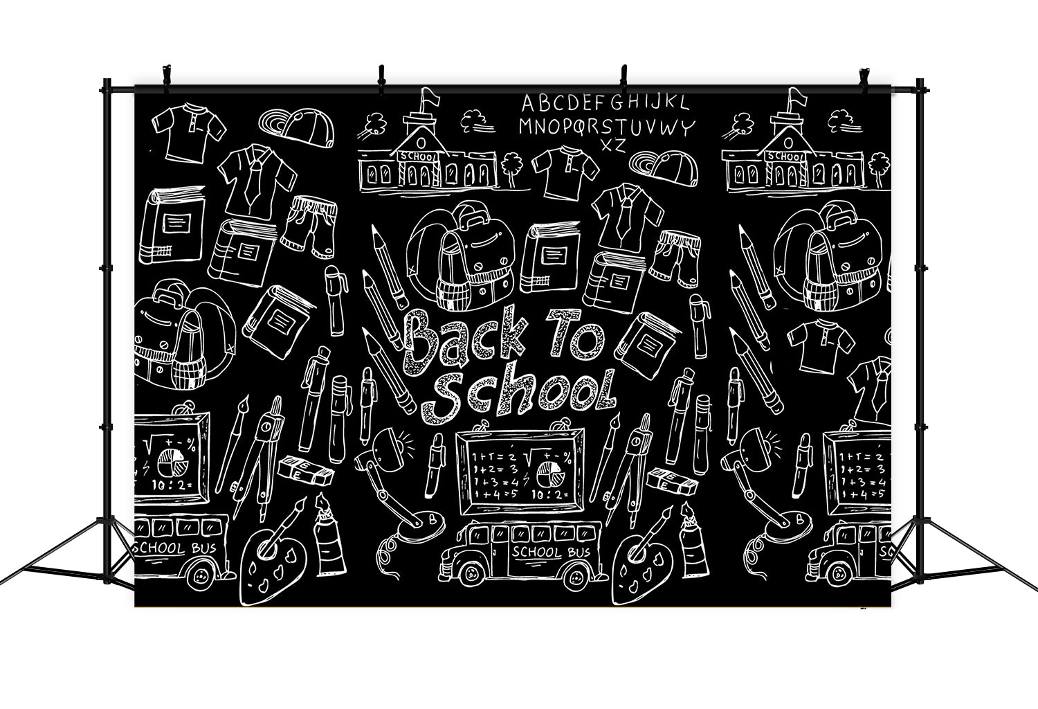 Back to School Little School Patterns Backdrop BRP7-35