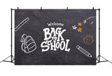 Back to School Chalk Drawing Photography Backdrop BRP7-47