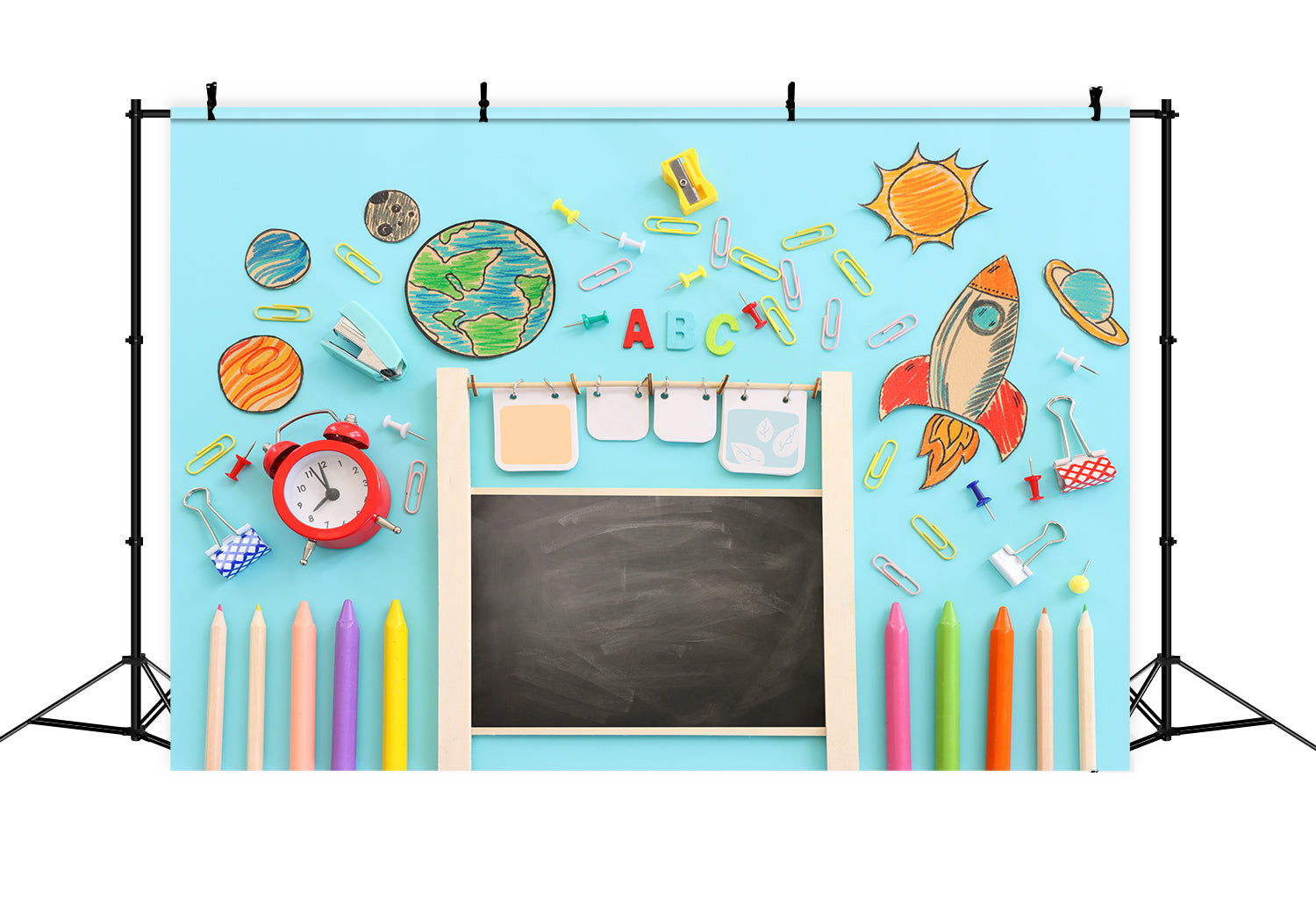 Back to School Stationery Plant Photography Backdrop BRP7-11