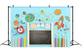 Back to School Stationery Plant Photography Backdrop BRP7-11