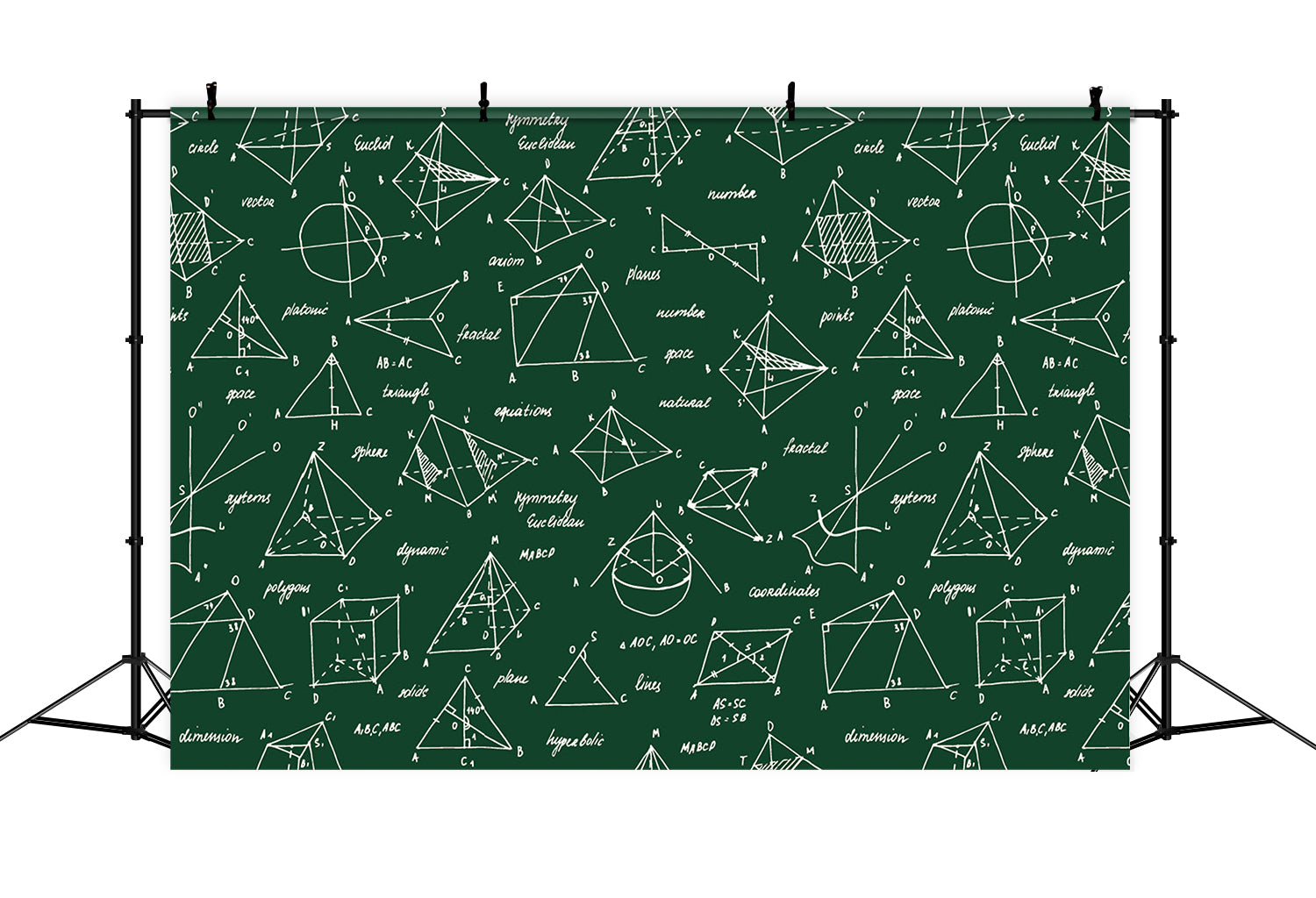 Back to School Geometry Chalkboard Photography Backdrop BRP7-38