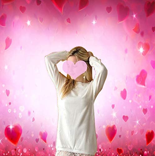 Red Pink Hearts Sparkle  Backdrop for Valentine Photos VAT-41