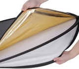 Light Reflector 31 Inch/80cm 5-in-1 Round Reflector Collapsible Multi Disc with Carrying Case for Photography