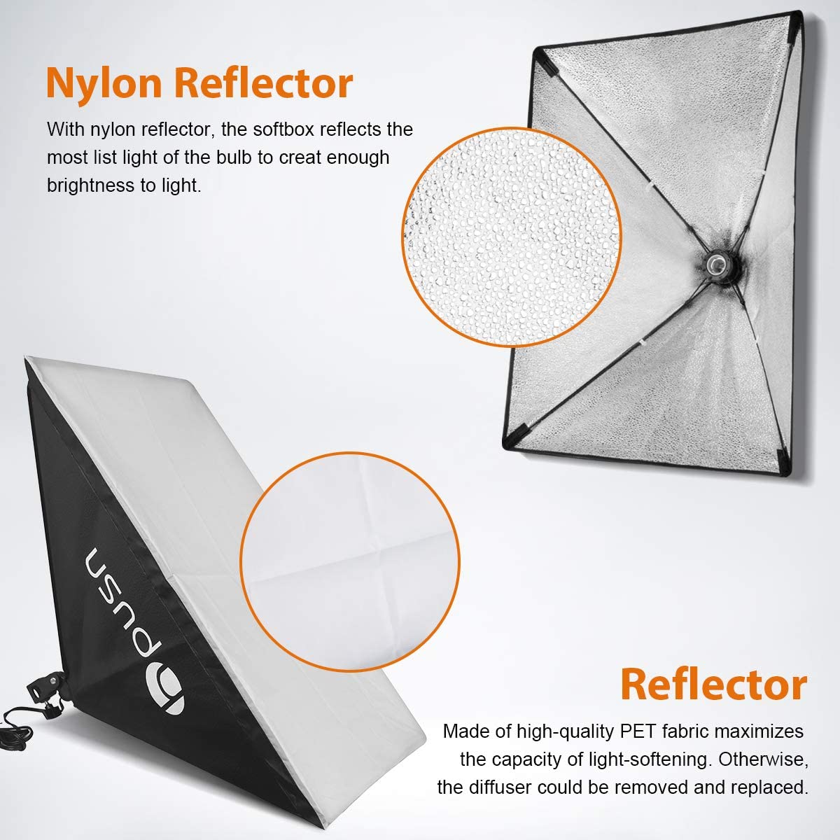 Professional Softbox Lighting Kit Reflector 185W for Studio Photography BP1690