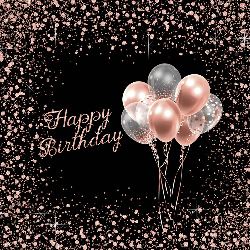 Glitter Diamond Balloons Custom Birthday Backdrop BP-003