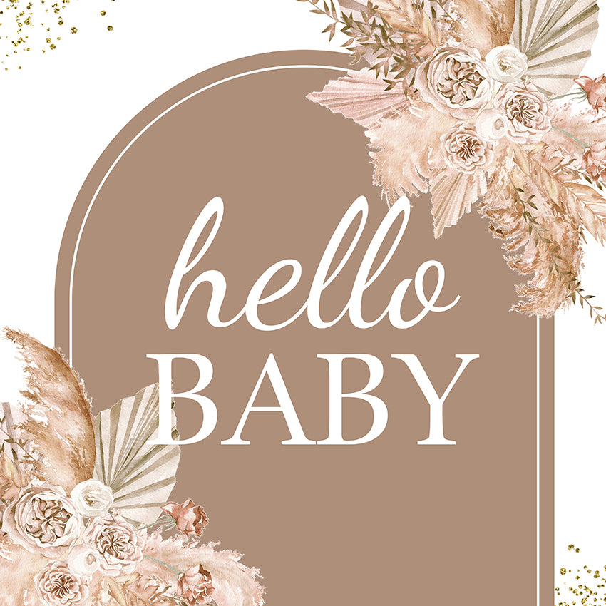 Custom Baby Shower Backdrop Flowers Decoration BP-008