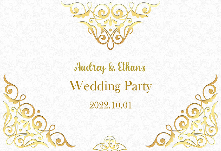 Wedding Party Personalized Backdrop Decoration