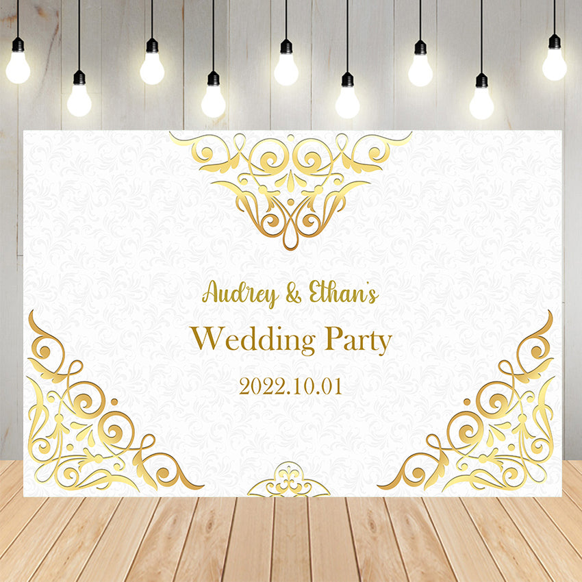 Wedding Party Personalized Backdrop Decoration BP-011