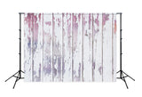 Wood Texture Rainbow Distressed Backdrop for Studio Designed by Beth