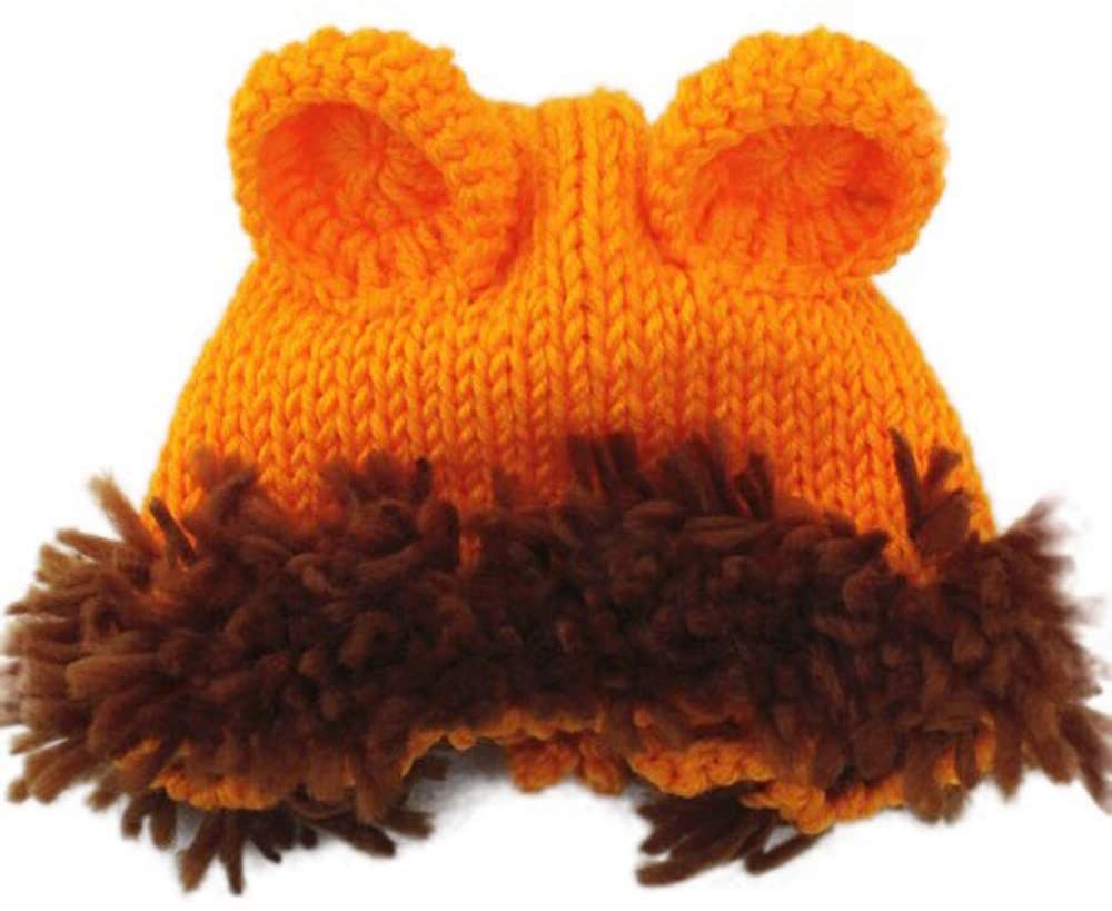 Newborn Photography Props Handmade Costume Baby Photo Shoot Crochet Lion Hat+Pants Outfits Set Clothes