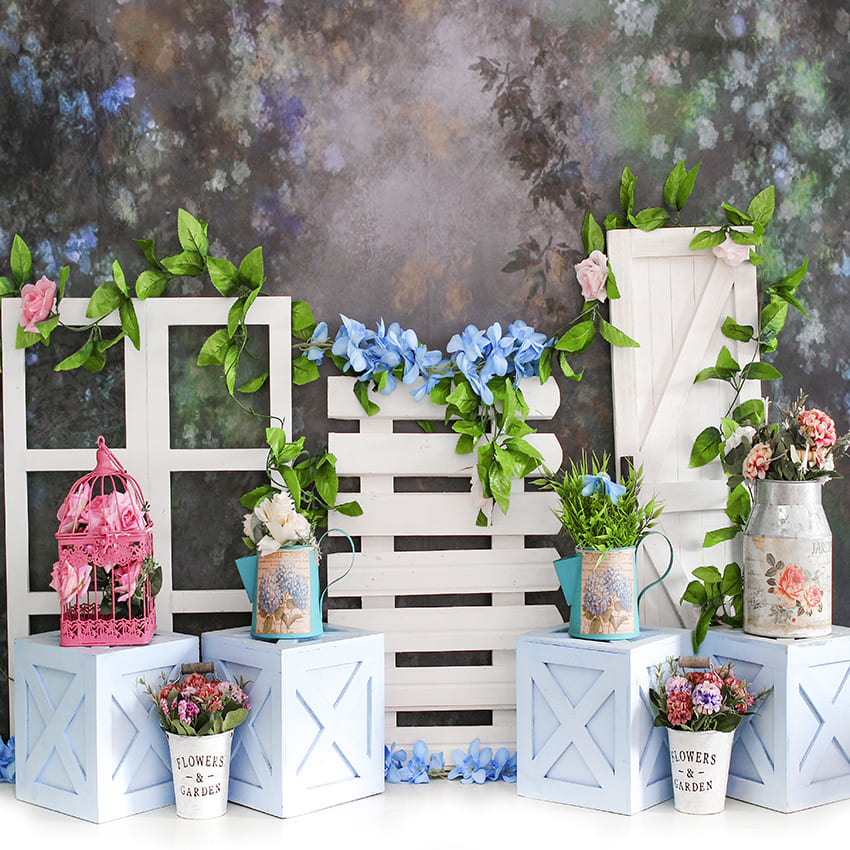 Floral Garden Spring Photography Backdrop D1071