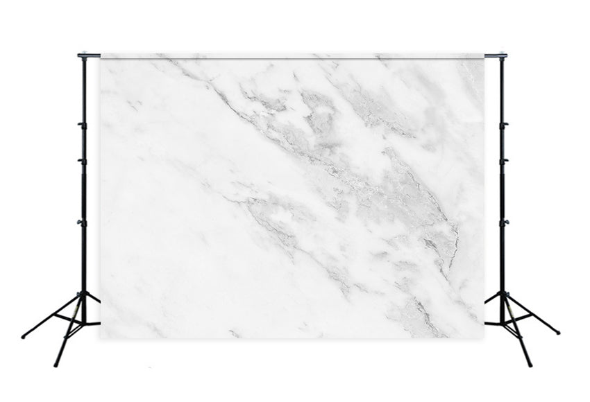 White Marble Texture Nature Pattern Designs Photo Backdrop  D115