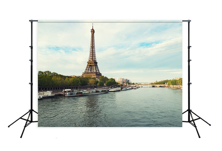 Paris Eiffel Tower Seine Backdrop for Photo Studio D120 – Dbackdrop