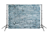 Cyan Old Brick Wall Texture Backdrops for Photo Shoot D141