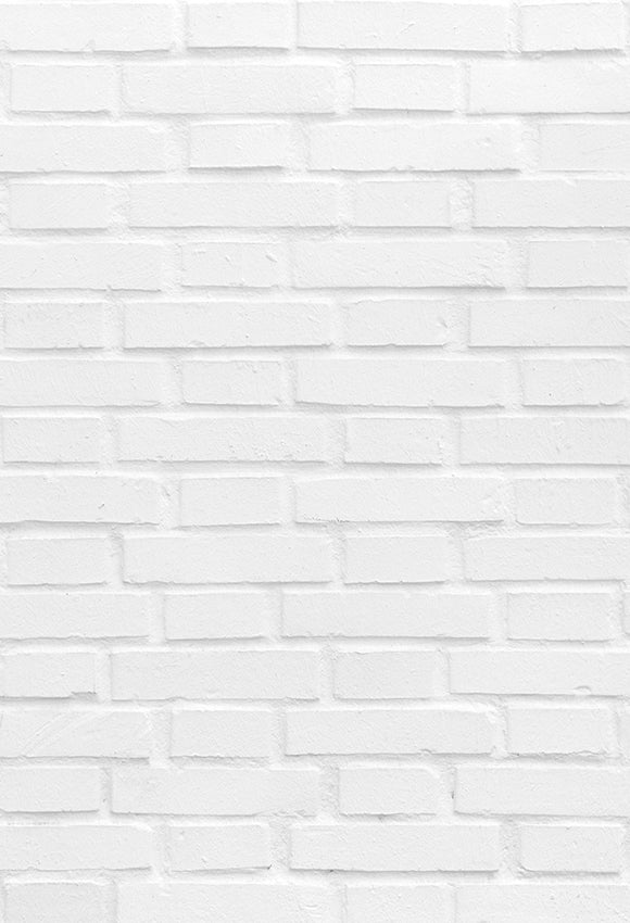 White Textured Brick Wall Photography Backdrop D-240