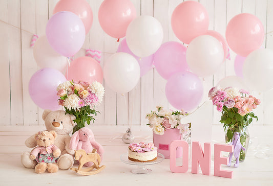 1st Birthday Balloons Cake Backdrop for Photography Party Decor lv-101 –  Dbackdrop