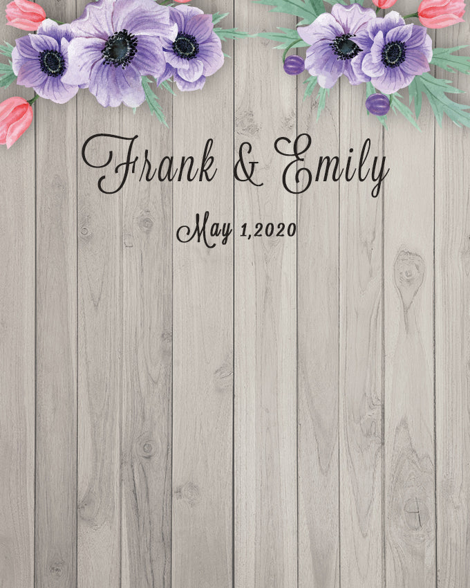 Custom Weeding Wood Texture Photography Backdrop D541