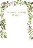 Flowers Vines Personalized Wedding Decor Backdrop D747