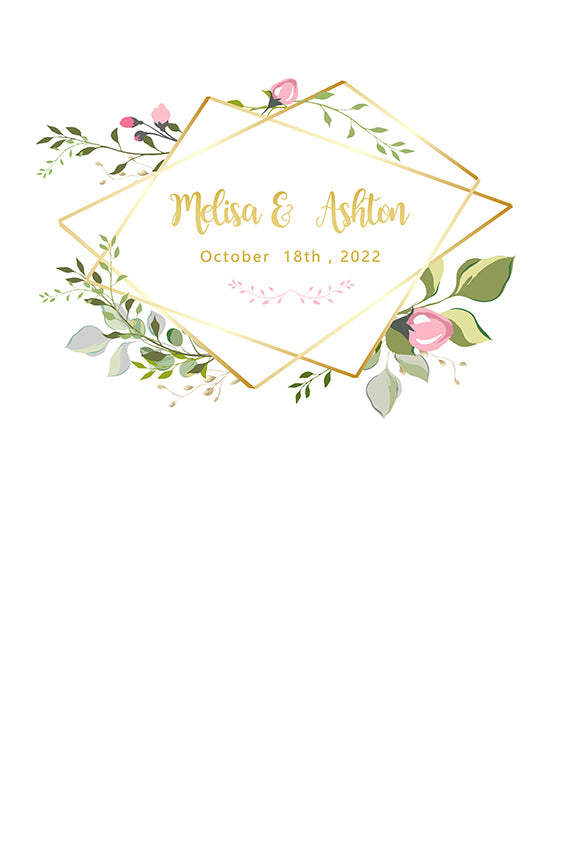 Flower Leaves Custom Wedding Ceremony Backdrop D752