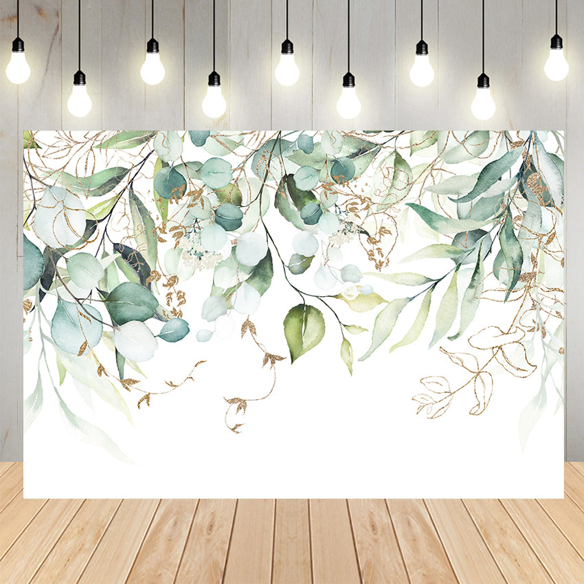 Spring Greenery Eucalyptus Leaves Photography Backdrop