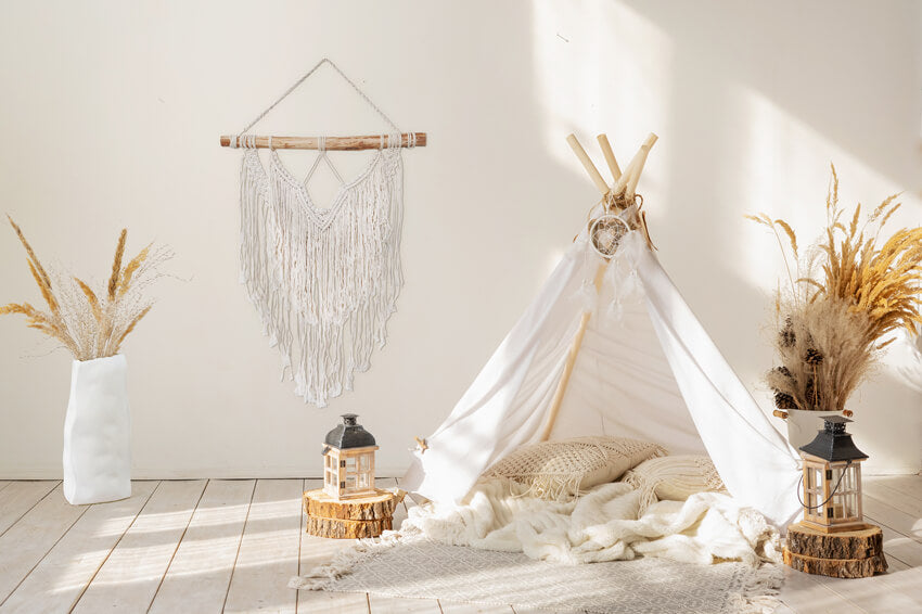 Bohemia Macrame Pampas Grass Boho Backdrop