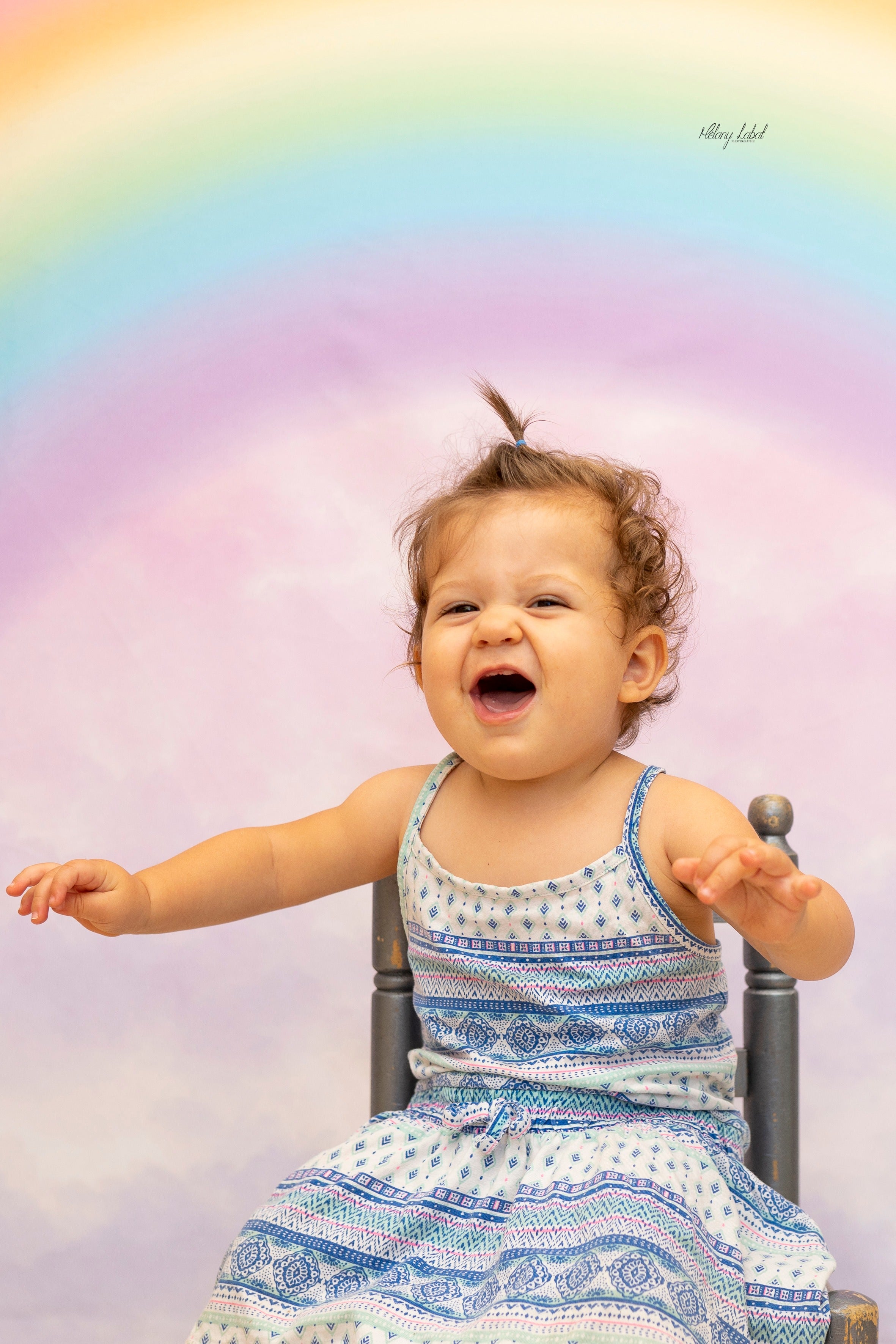 Rainbow Pink Clouds Backdrop for Photography D810