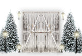 Christmas Barn Door Backdrop for Photography