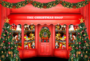 Christmas Shop Backdrop Holiday Winter Background D850 – Dbackdrop