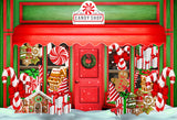 Candy Shop Christmas Holiday Winter Backdrop