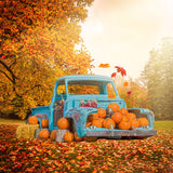 Fall Forest Pumpkin Truck Harvest Backdrop