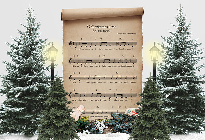 Christmas Song Winter Photography Backdrop – Dbackdrop