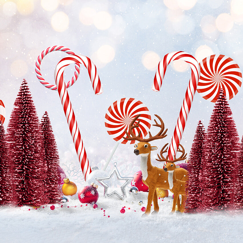 Christmas Candy Backdrop for Photography 