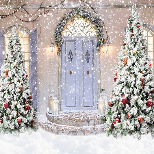 Christmas Decorations Wood Floor Photography Backdrop LV-866 – Dbackdrop