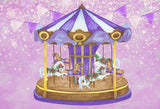 Carousel Horse Cartoon Photography Backdrop