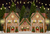 Gingerbread House Christmas Tree Backdrop