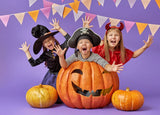 Solid Purple Halloween Children Photography Backdrop