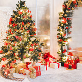 Christmas Tree Gift Backdrop For Home Decor DBD-P19165 – Dbackdrop