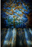 Blue Graffiti Brick Wall Backdrop for Photo Booth F-1570