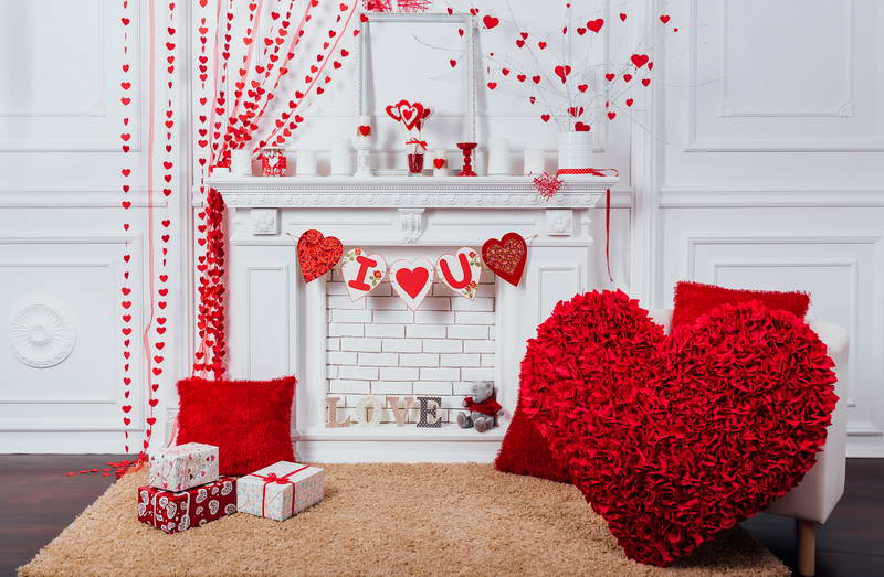 Valentine‘s Day Decoration White House Photo Backdrops F-2927