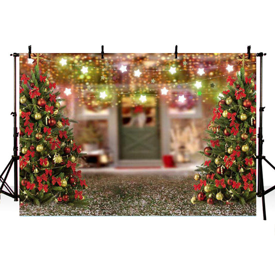 Christmas Tree Lights Decorations Photo Studio Backdrop G-1196 – Dbackdrop