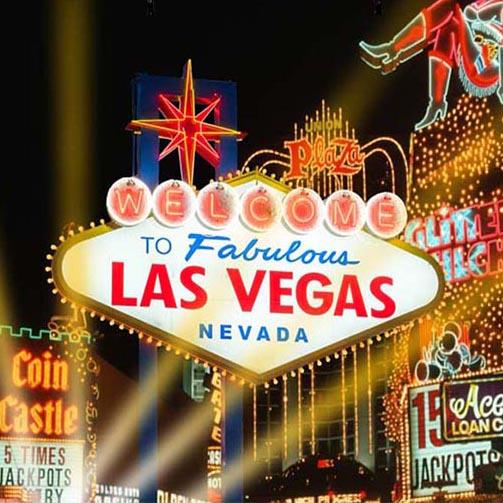 Night Las Vegas City Photo Booth Backdrop G-165