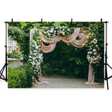 Wedding Ceremony Backdrops Pink Backgrounds G-196