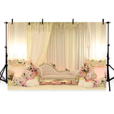 Wedding Backdrops Flowers Backdrops White Background G-221