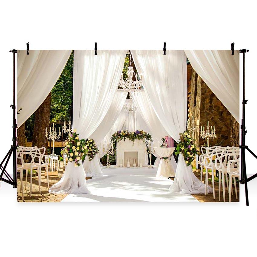 Wedding Backdrops Flowers Backdrops White Background G-222