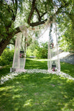 Wedding Backdrops White Background Grass Backdrop G-243