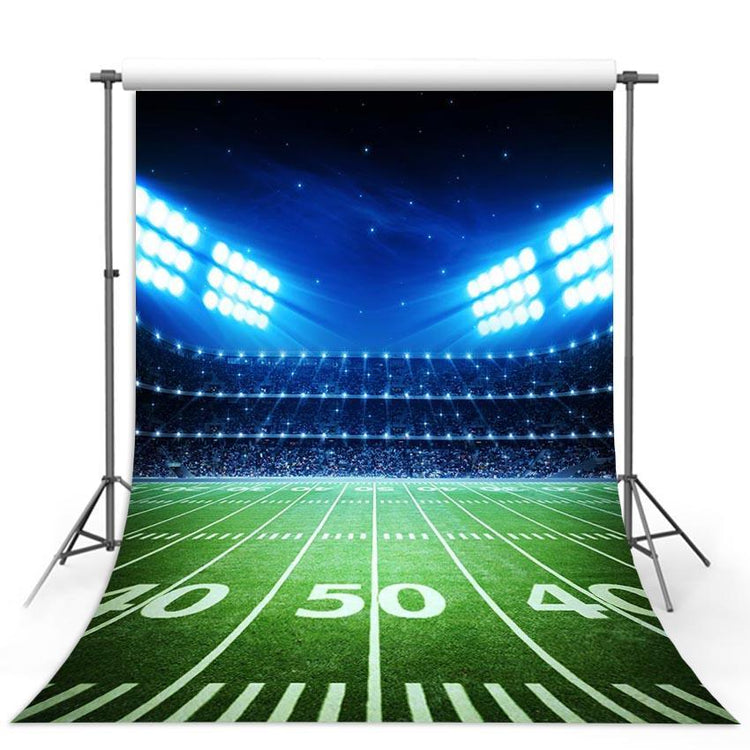 Football Field Spotlights Night Stadium Sports PhotoBackdrops G-296 ...